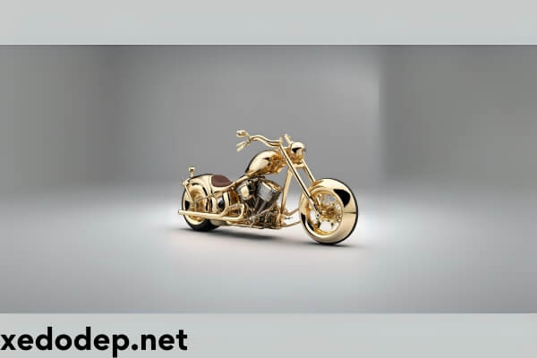 Xe máy Chopper mạ vàng